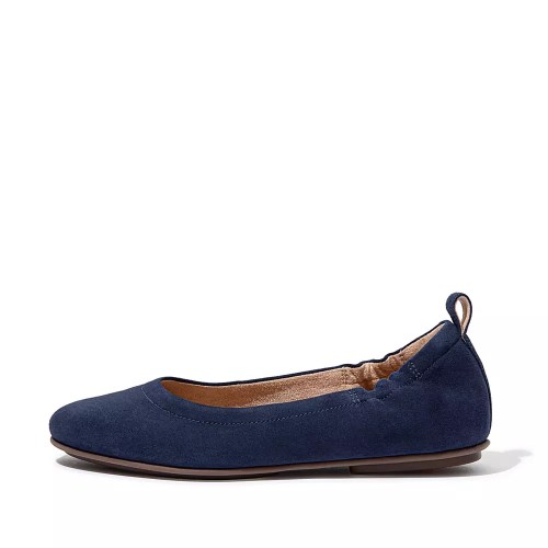 Fitflop ALLEGRO Suede Women's Ballet Flats Navy | ZA-C-1379