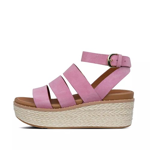 Fitflop ELOISE Espadrille Women's Wedge Sandals Pink | ZA-V-0781