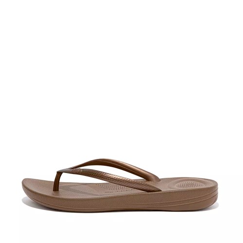 Fitflop IQUSHION Ergonomic Women's Flip Flops Brown | ZA-Z-1329