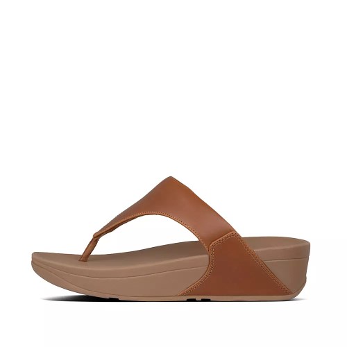 Fitflop LULU Leather Toe-Post Women's Sandals Brown | ZA-W-2796