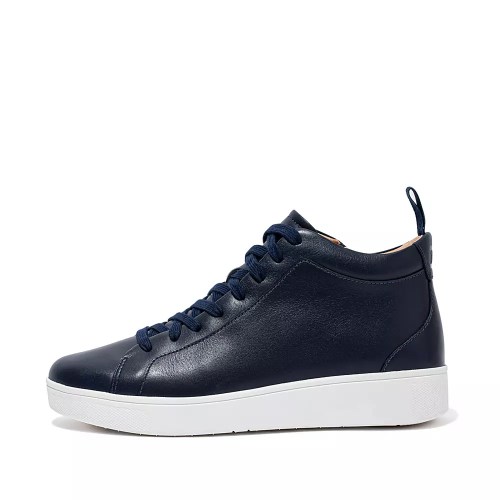 Fitflop RALLY Leather Women's Sneakers Navy | ZA-P-1460