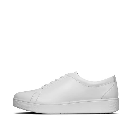 Fitflop RALLY Leather Women's Sneakers White | ZA-Q-5237