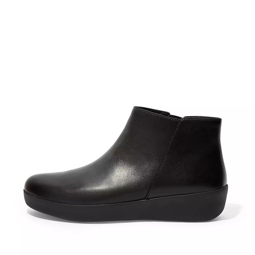 Fitflop SUMI Leather Women's Ankle Boots Black | ZA-V-3476