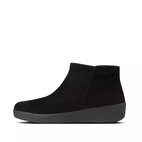 Fitflop SUMI Suede Women's Ankle Boots Black | ZA-P-8024