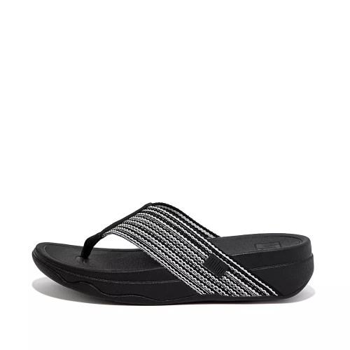 Fitflop SURFA Toe-Post Women's Sandals Black | ZA-M-2091