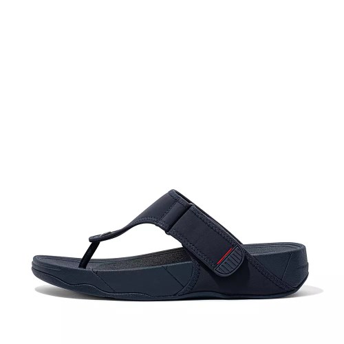 Fitflop TRAKK II Water-Resistant Toe-Post Men's Sandals Navy | ZA-B-7529