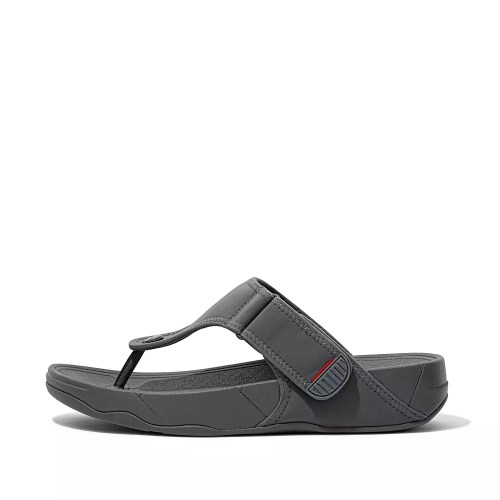 Fitflop TRAKK II Water-Resistant Toe-Post Men's Sandals Grey | ZA-C-1532