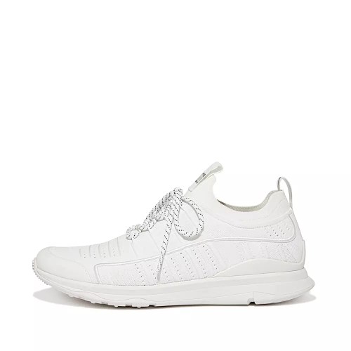 Fitflop VITAMIN FF Knit Men's Sneakers White | ZA-S-8694