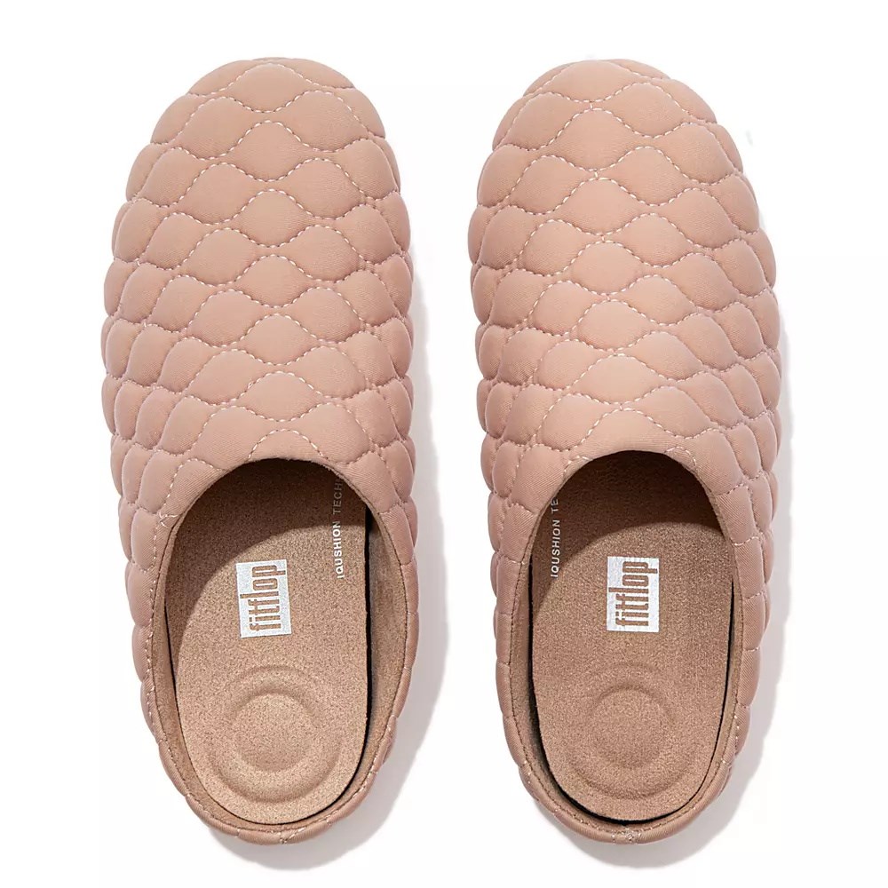 Fitflop CHRISSIE Quilted Women's Slippers Beige | ZA-P-5763