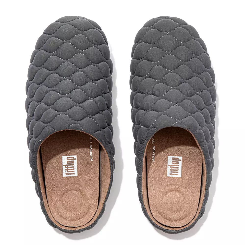 Fitflop CHRISSIE Quilted Women's Slippers Dark Grey | ZA-W-4962