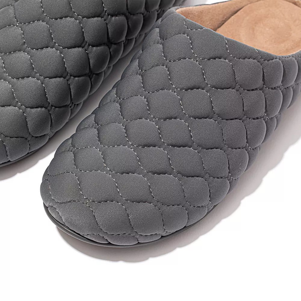 Fitflop CHRISSIE Quilted Women's Slippers Dark Grey | ZA-W-4962