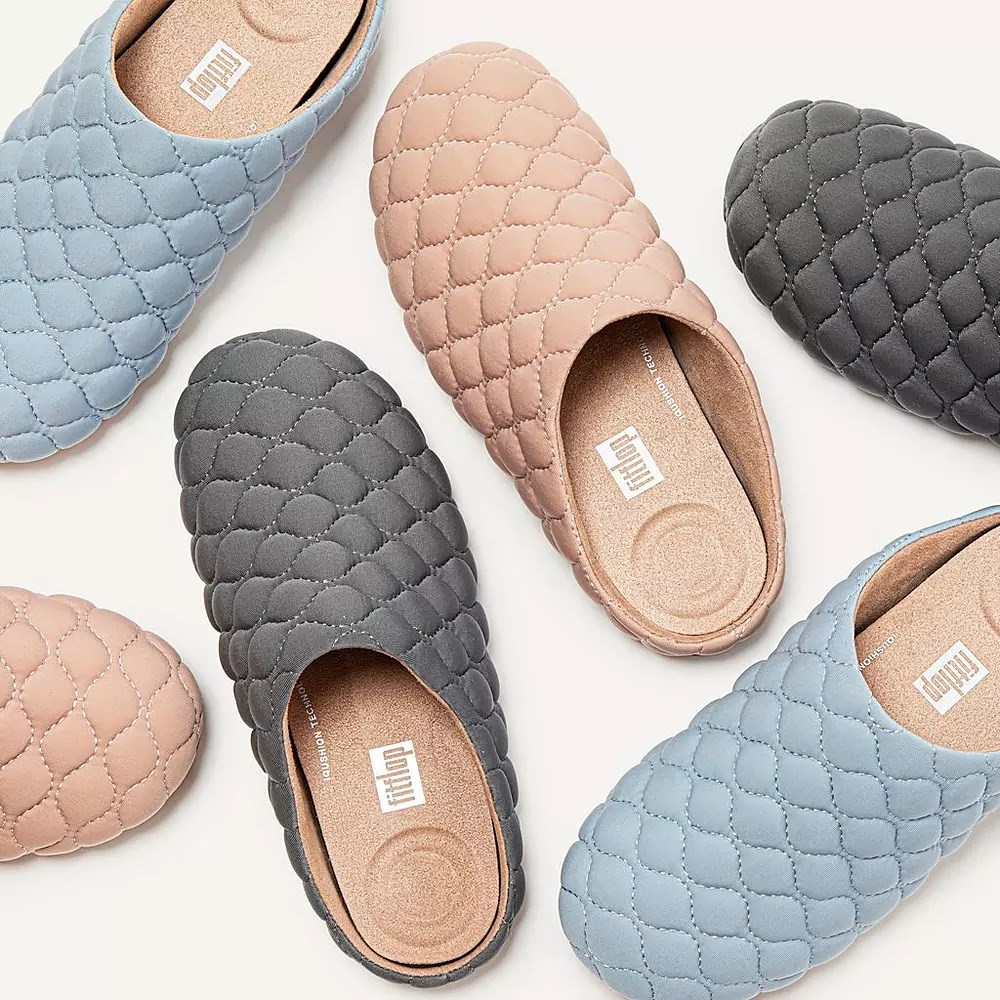 Fitflop CHRISSIE Quilted Women's Slippers Dark Grey | ZA-W-4962