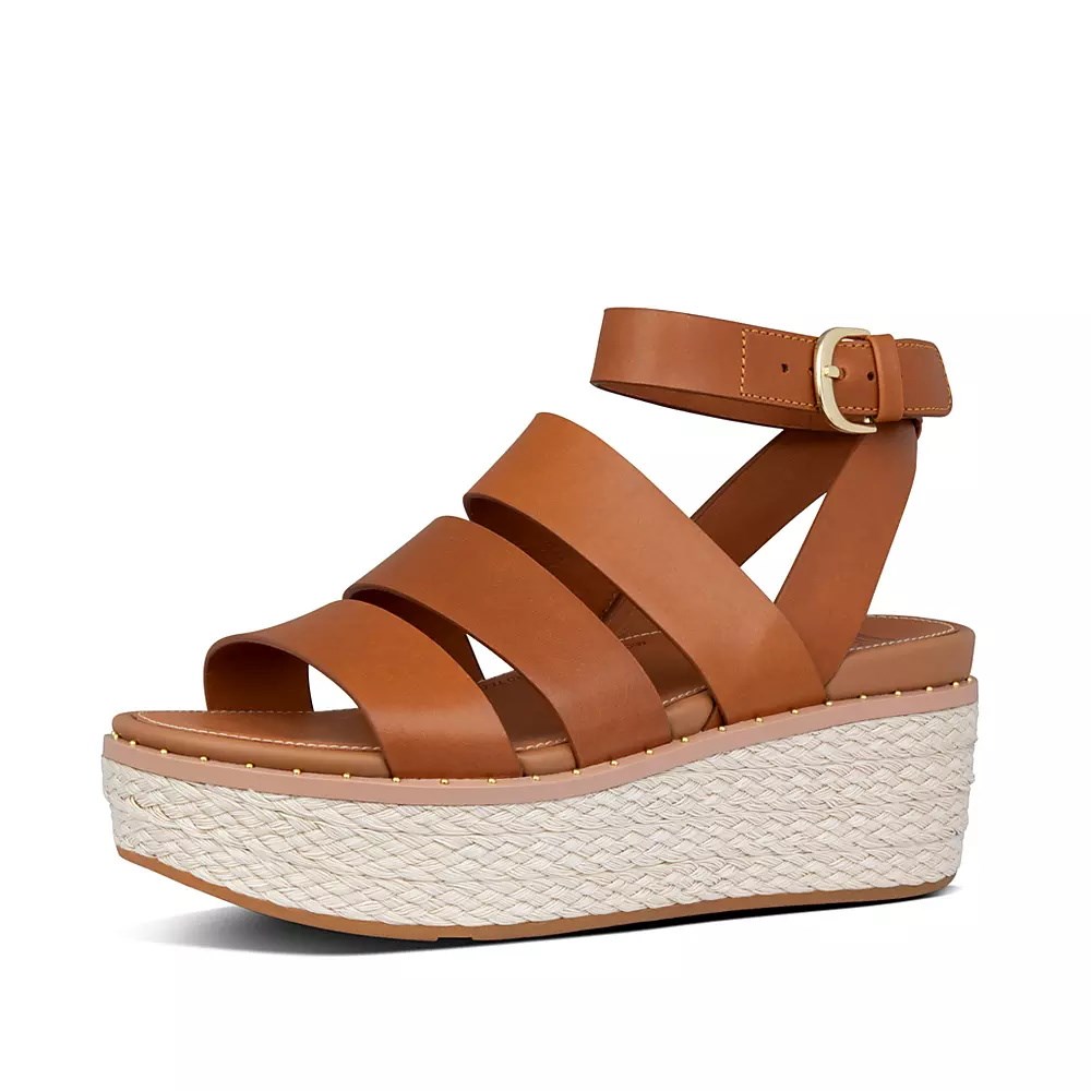 Fitflop ELOISE Espadrille Women's Wedge Sandals Brown | ZA-A-0419