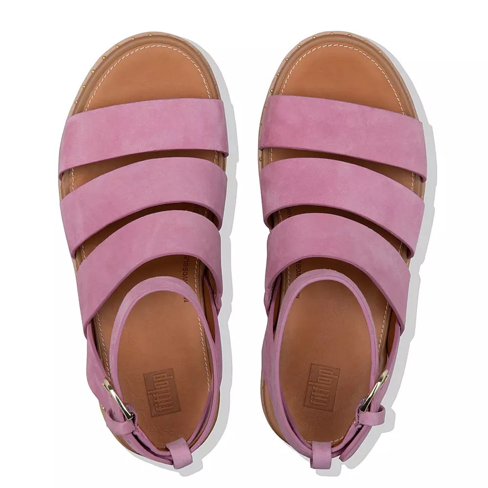 Fitflop ELOISE Espadrille Women's Wedge Sandals Pink | ZA-B-7612