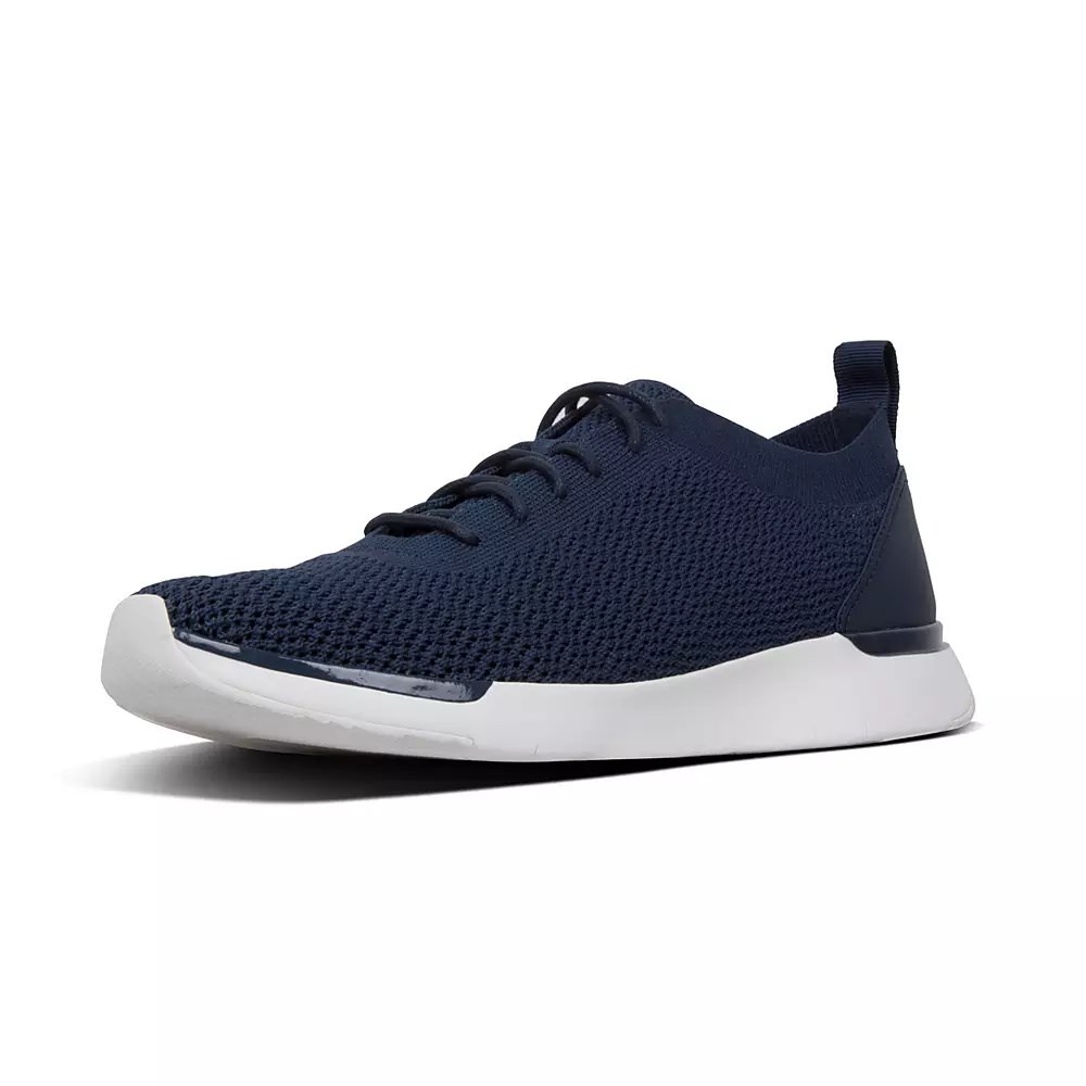 Fitflop FLEXKNIT Men's Sneakers Navy | ZA-H-2837