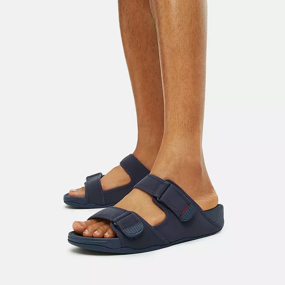 Fitflop GOGH MOC Water-Resistant Men's Slides Navy | ZA-Y-4036