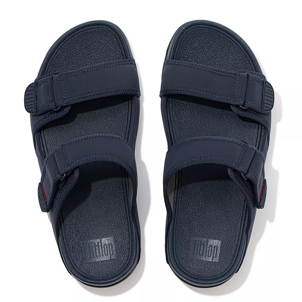 Fitflop GOGH MOC Water-Resistant Men's Slides Navy | ZA-Y-4036