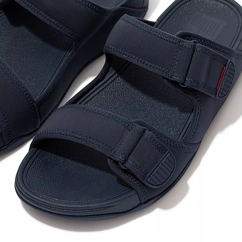 Fitflop GOGH MOC Water-Resistant Men's Slides Navy | ZA-Y-4036