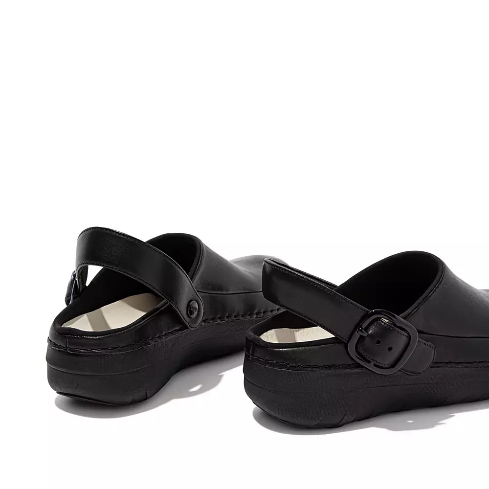 Fitflop GOGH PRO Superlight Leather Women's Clogs Black | ZA-D-1028