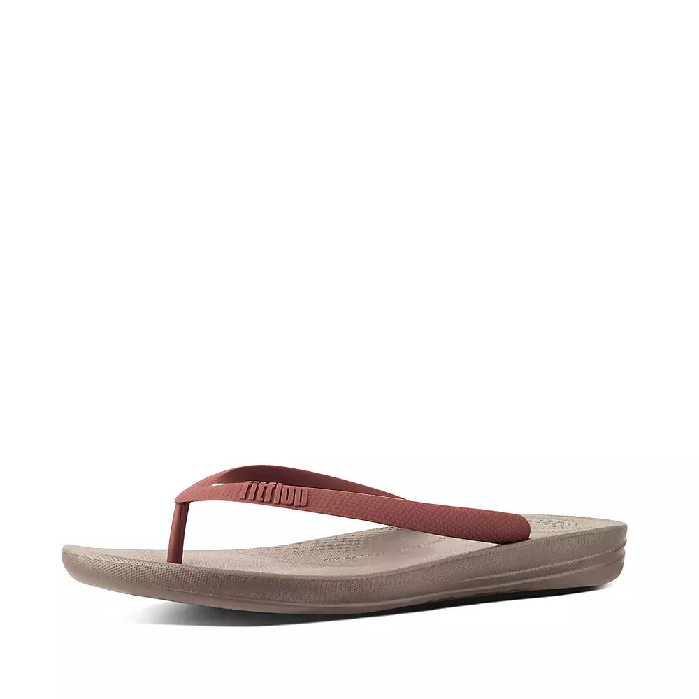 Fitflop IQUSHION Ergonomic Men's Flip Flops Brown | ZA-C-0583