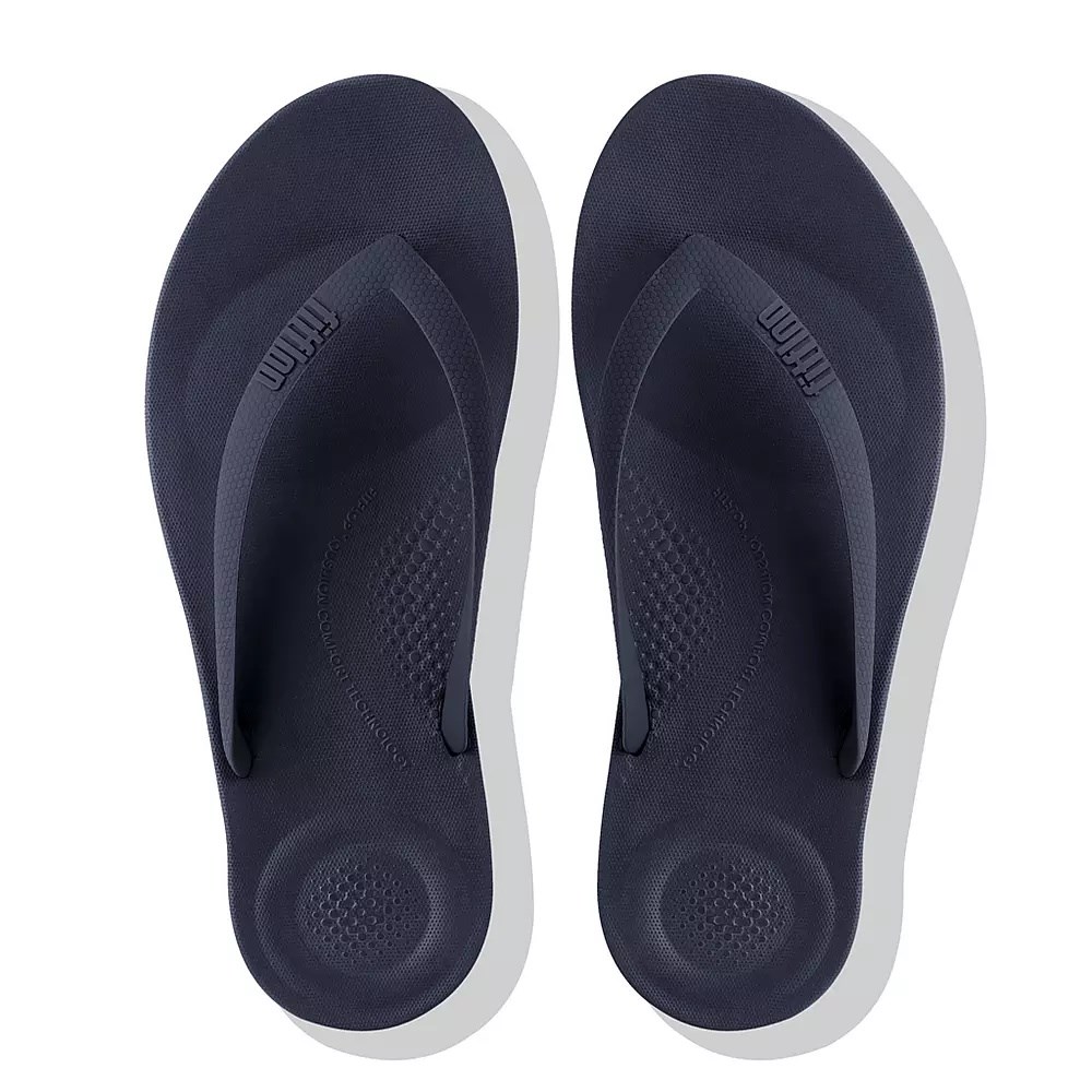 Fitflop IQUSHION Ergonomic Men's Flip Flops Navy | ZA-S-1043