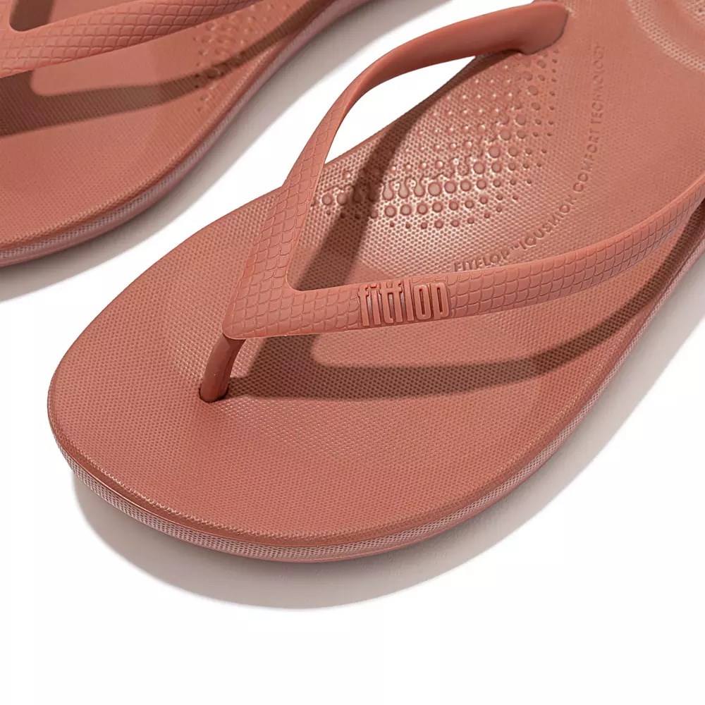 Fitflop IQUSHION Ergonomic Women's Flip Flops Rose | ZA-J-2319