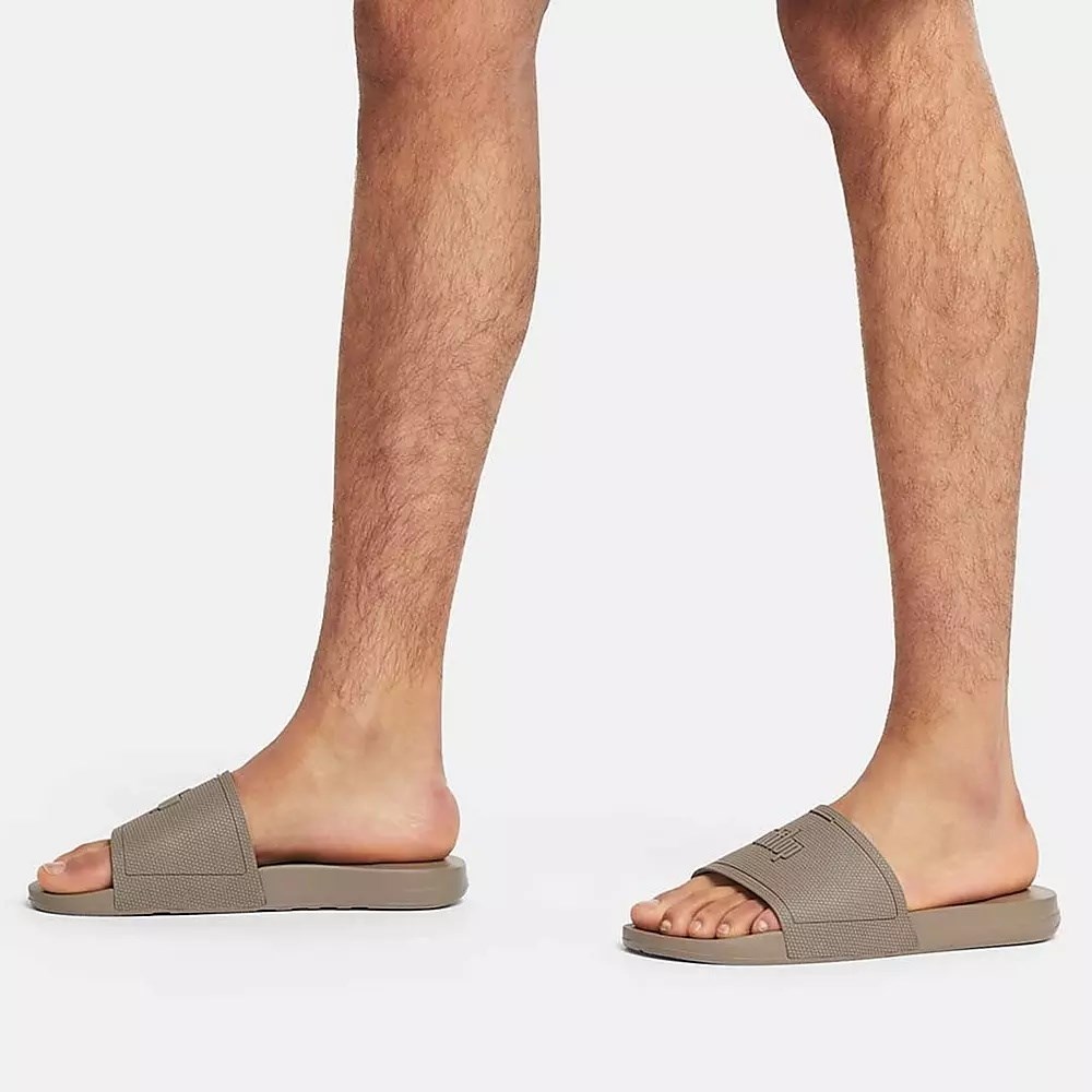 Fitflop IQUSHION Pool Men's Slides Grey | ZA-N-2930