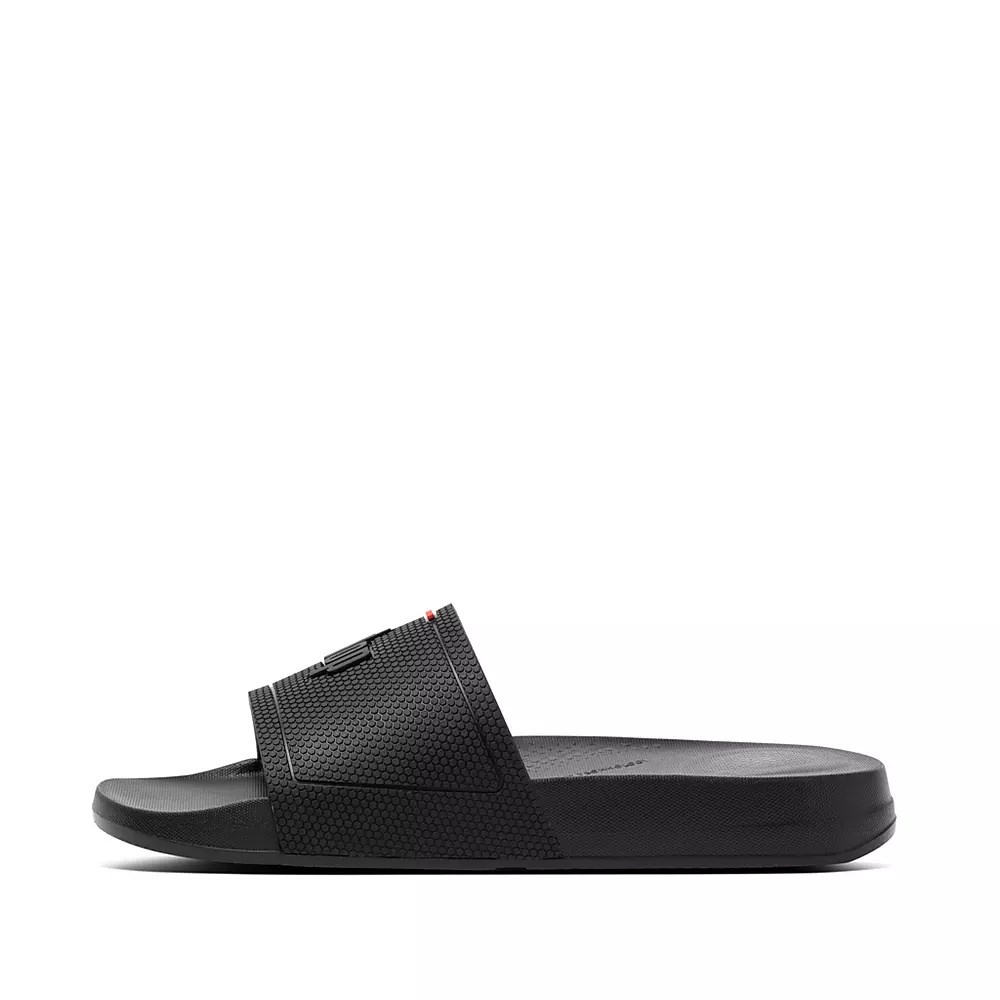 Fitflop IQUSHION Pool Women\'s Slides Black | ZA-A-7081