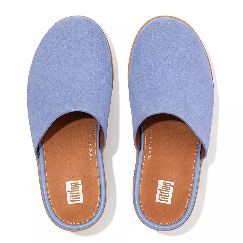 Fitflop PILAR Suede Platforms Women's Mules Lavender | ZA-F-7825