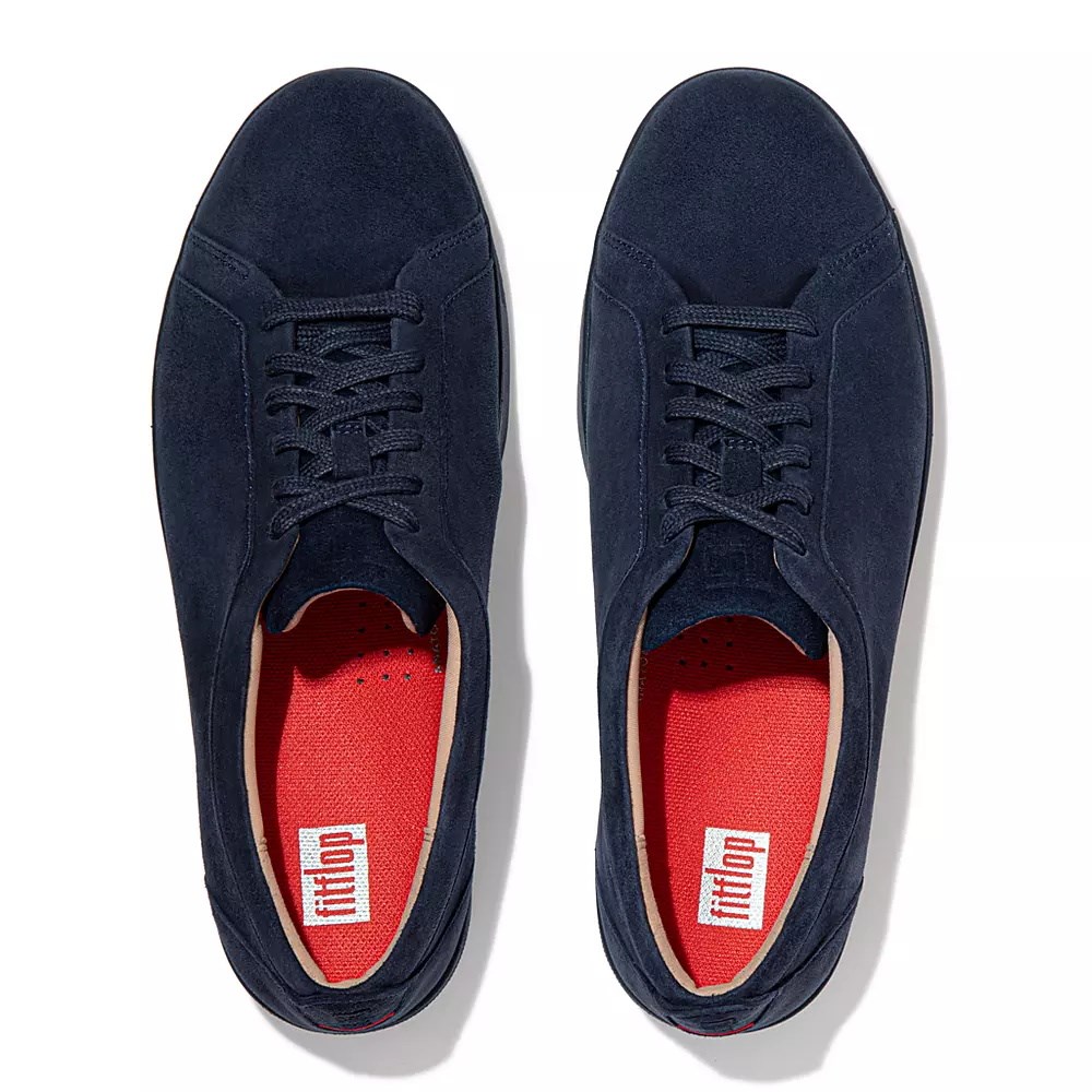 Fitflop RALLY Suede Women's Sneakers Navy | ZA-R-6135