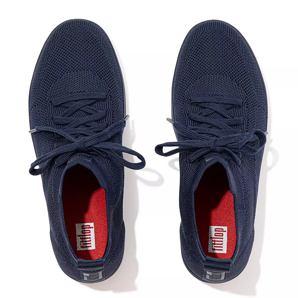 Fitflop RALLY Water-Resistant Knit Women's Sneakers Navy | ZA-R-0819