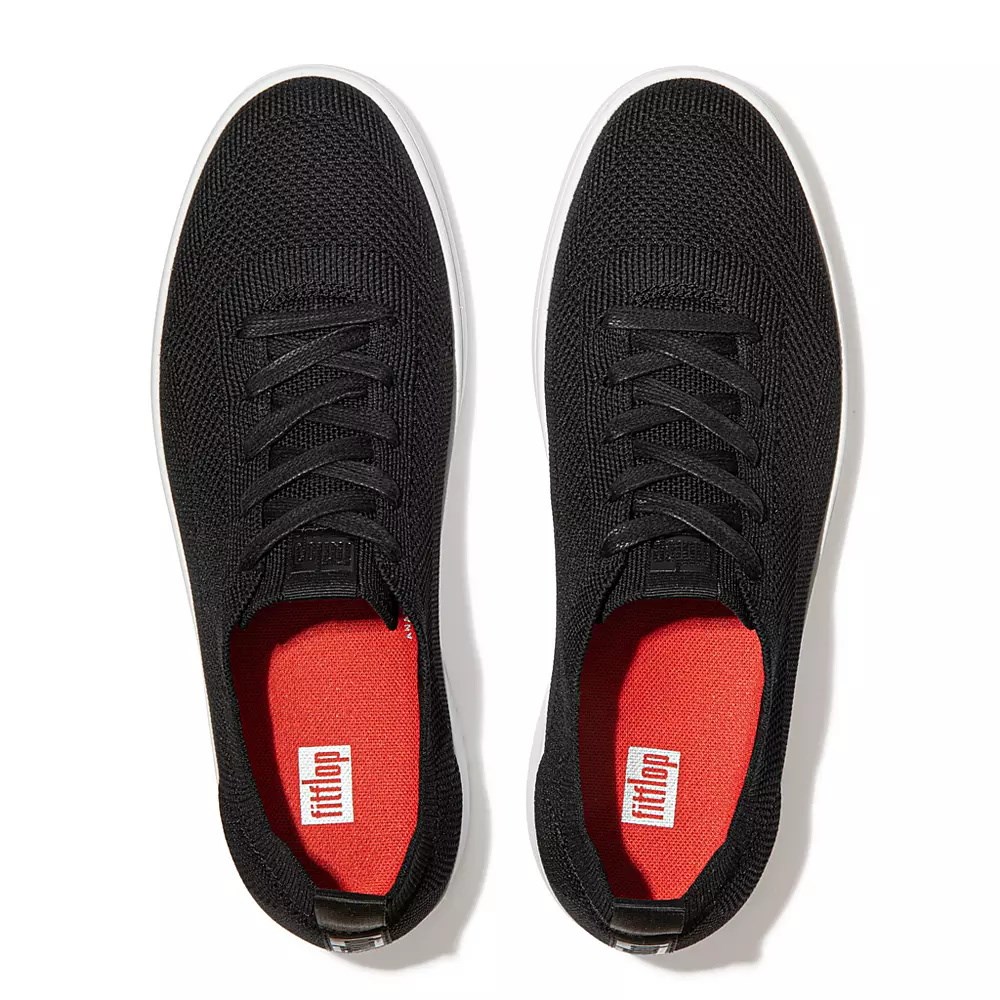 Fitflop RALLY X Airyknit Men's Sneakers Black | ZA-A-8963