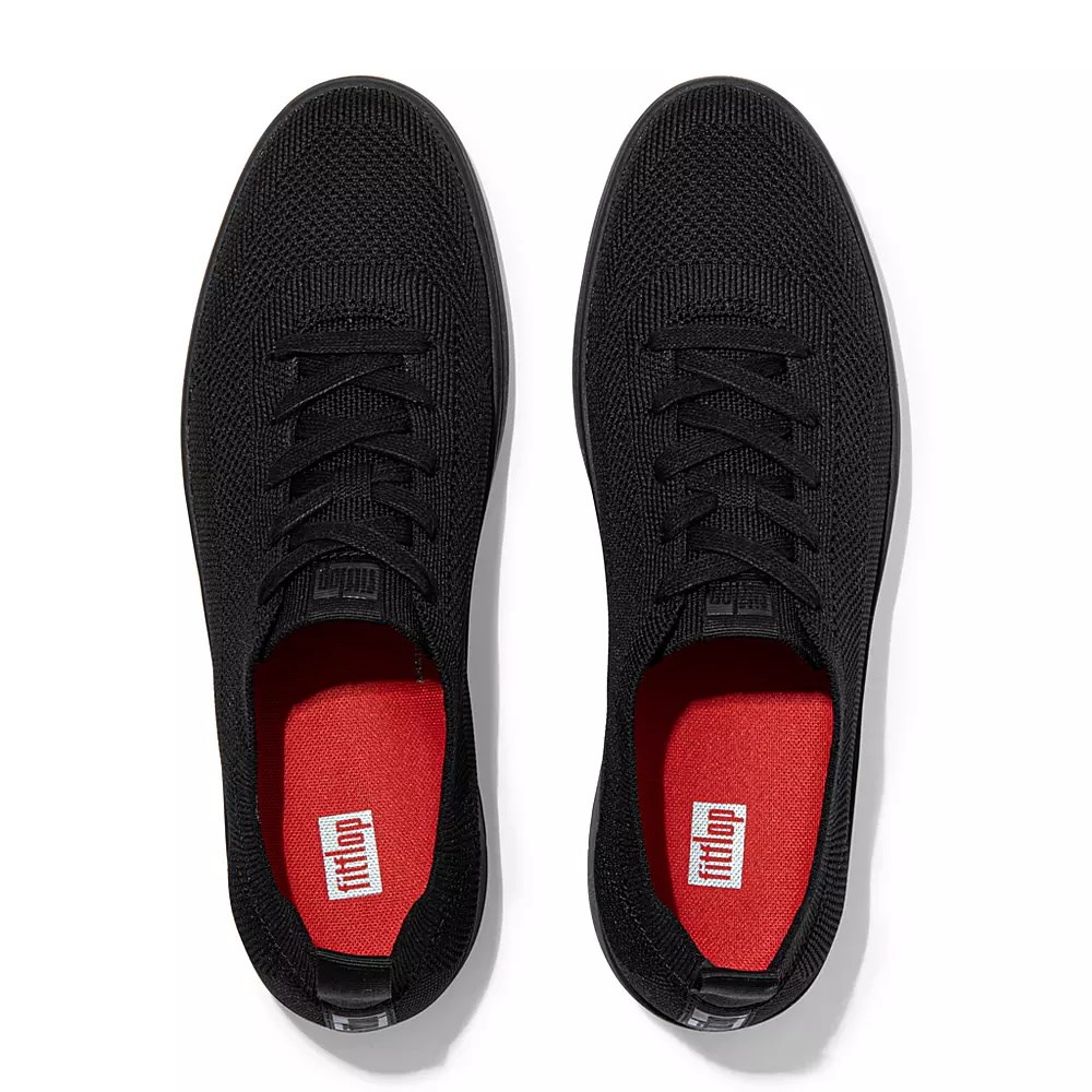 Fitflop RALLY X Airyknit Men's Sneakers Black | ZA-M-9031