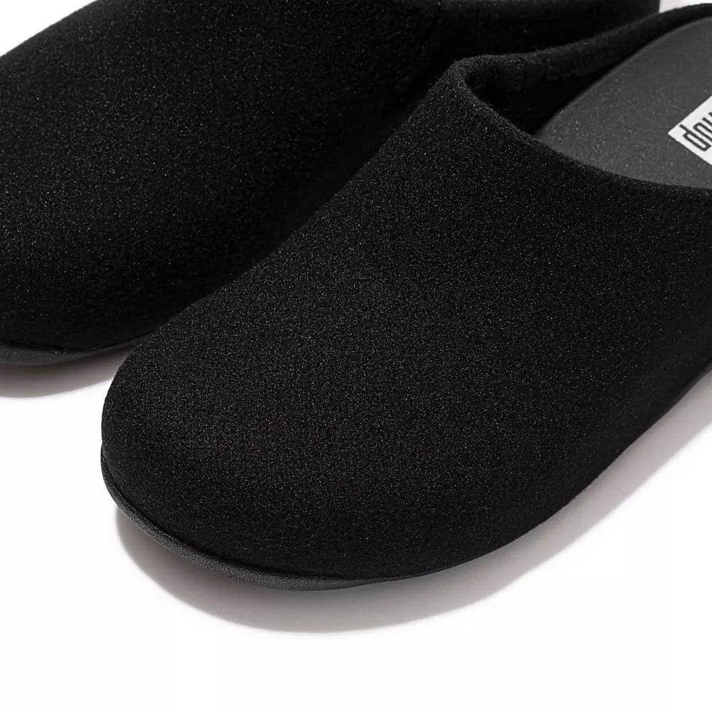 Fitflop SHUV Cushy Felt Women's Clogs Black | ZA-X-3781