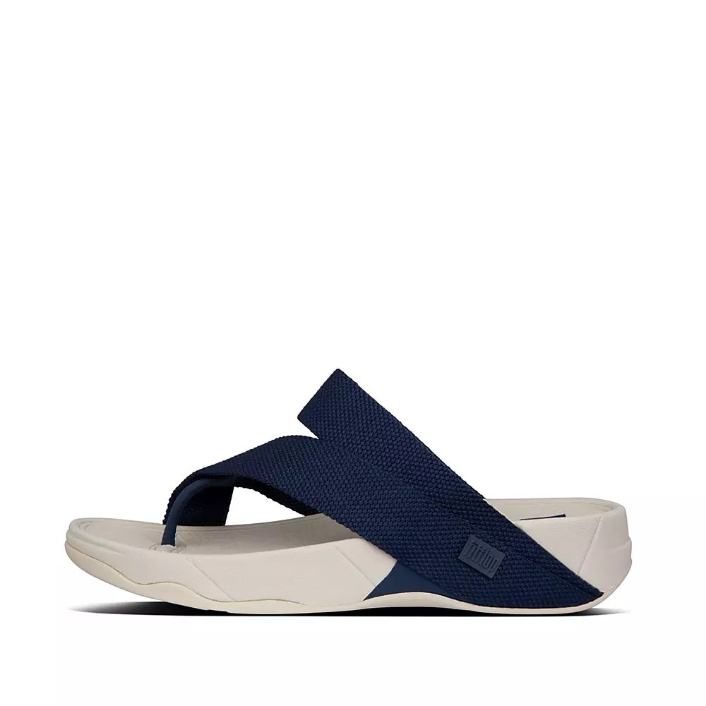 Fitflop SLING Weave Toe-Post Men\'s Sandals Navy | ZA-Z-8950