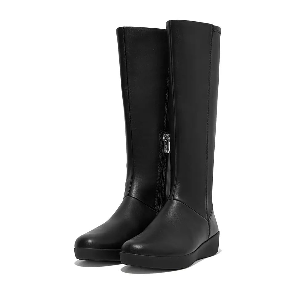 Fitflop SUMI Stretch Women's Knee-high Boots Black | ZA-H-6018