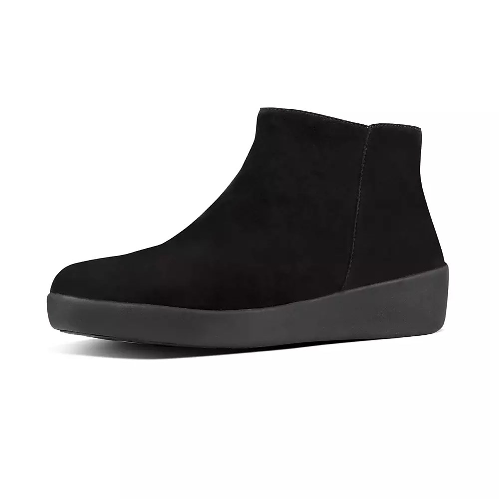 Fitflop SUMI Suede Women's Ankle Boots Black | ZA-P-8024