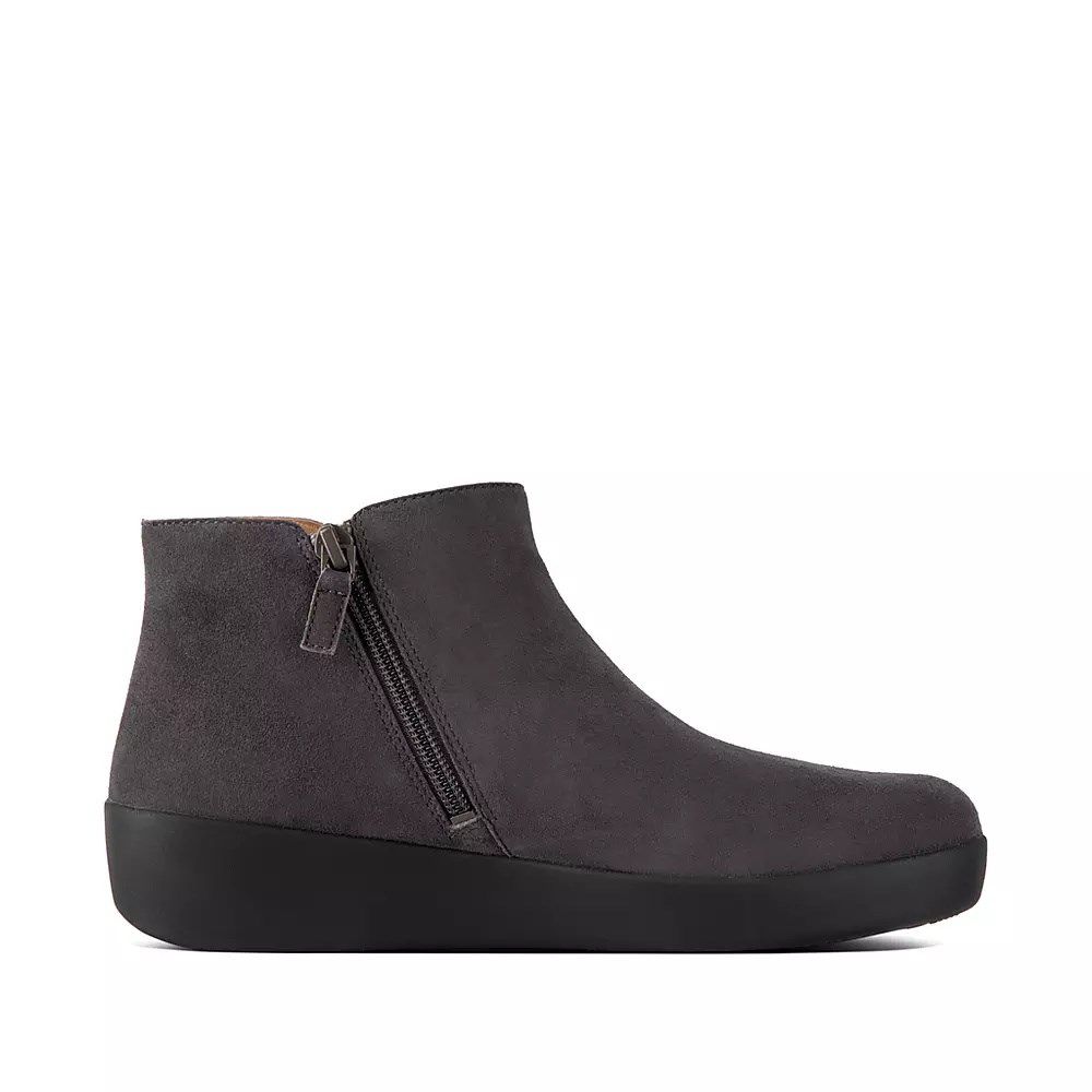 Fitflop SUMI Suede Women's Ankle Boots Dark Grey | ZA-Y-5263