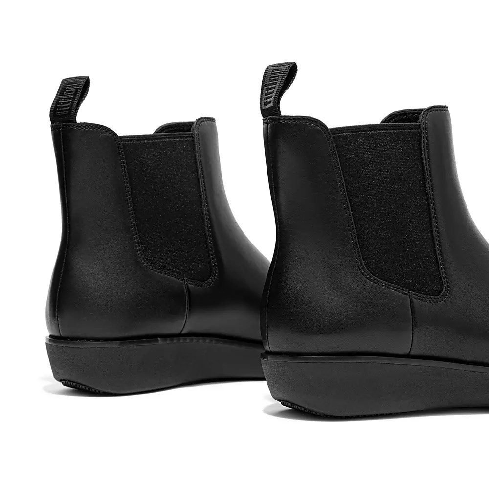 Fitflop SUMI Waterproof Leather Women's Chelsea Boots Black | ZA-V-5396