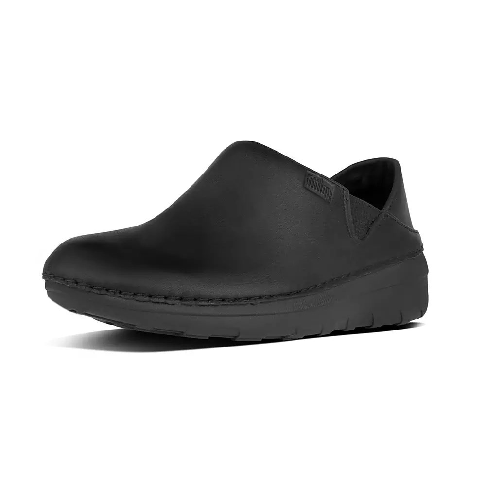 Fitflop SUPERLOAFER Leather Women's Loafers Black | ZA-R-7216