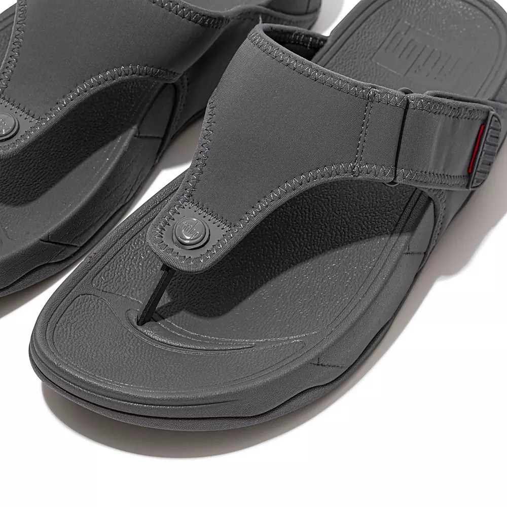 Fitflop TRAKK II Water-Resistant Toe-Post Men's Sandals Grey | ZA-C-1532