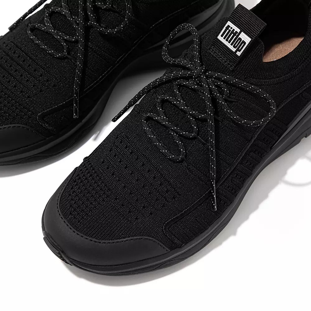 Fitflop VITAMIN FF Knit Men's Sneakers Black | ZA-Y-1207