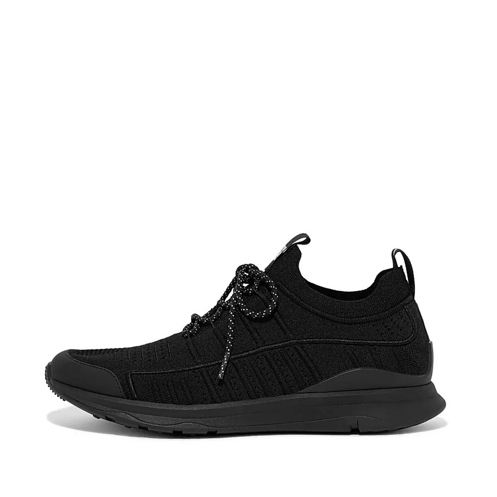 Fitflop VITAMIN FF Knit Men\'s Sneakers Black | ZA-Y-1207