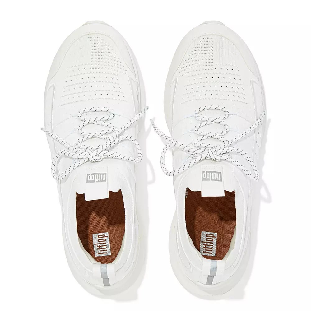 Fitflop VITAMIN FF Knit Men's Sneakers White | ZA-S-8694