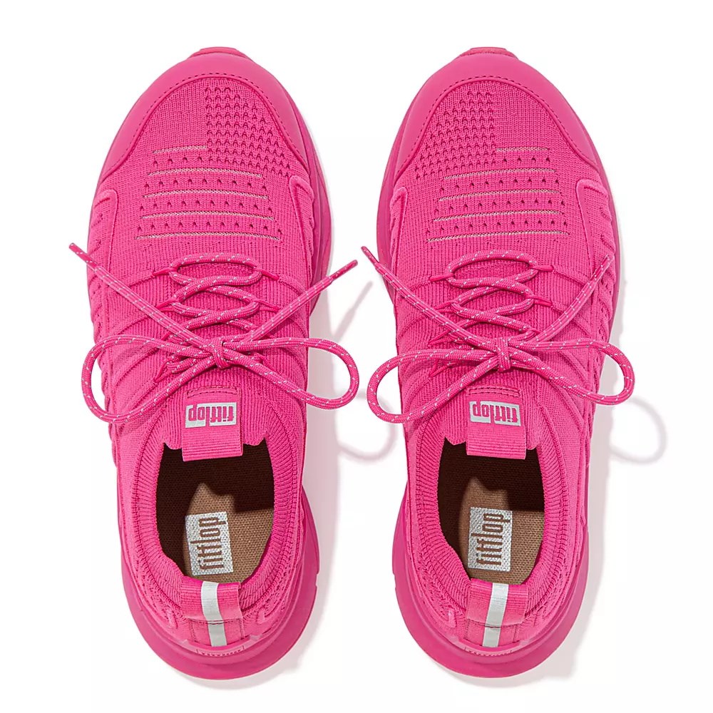 Fitflop VITAMIN FF Knit Women's Sneakers Rose | ZA-K-4306