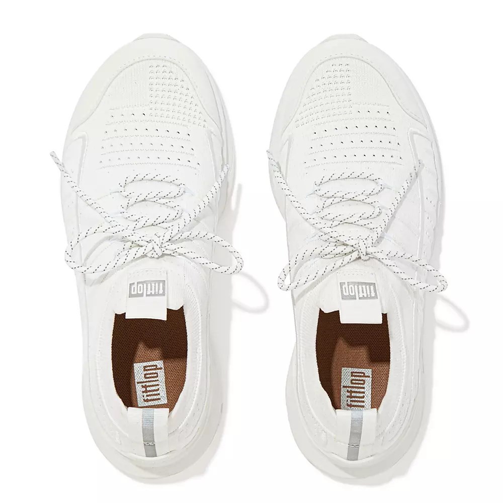 Fitflop VITAMIN FF Knit Women's Sneakers White | ZA-T-7360