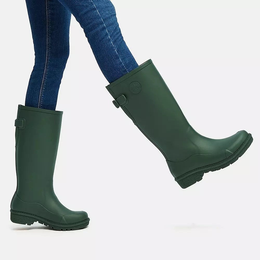 Fitflop WONDERWELLY Women's Rain Boots Dark Green | ZA-A-4613