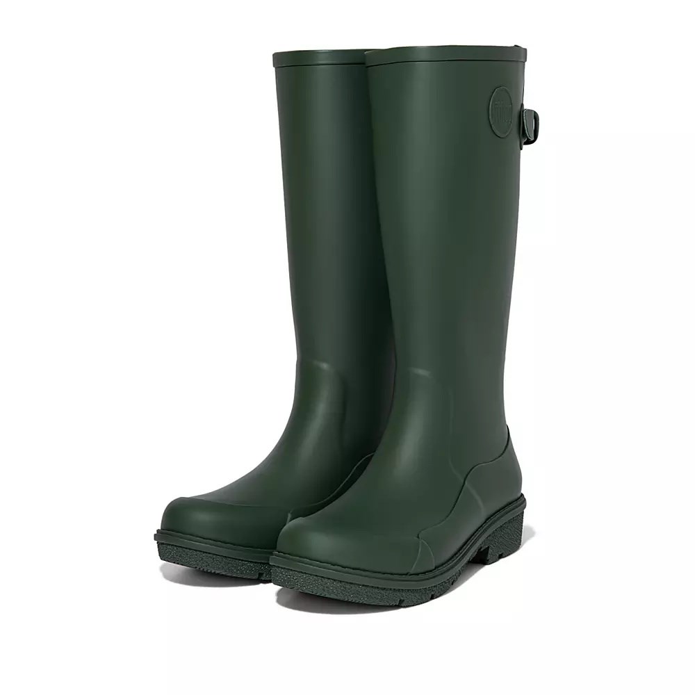 Fitflop WONDERWELLY Women's Rain Boots Dark Green | ZA-A-4613