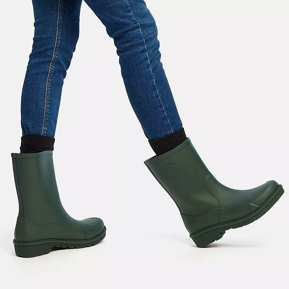 Fitflop WONDERWELLY Women's Rain Boots Dark Green | ZA-L-7234