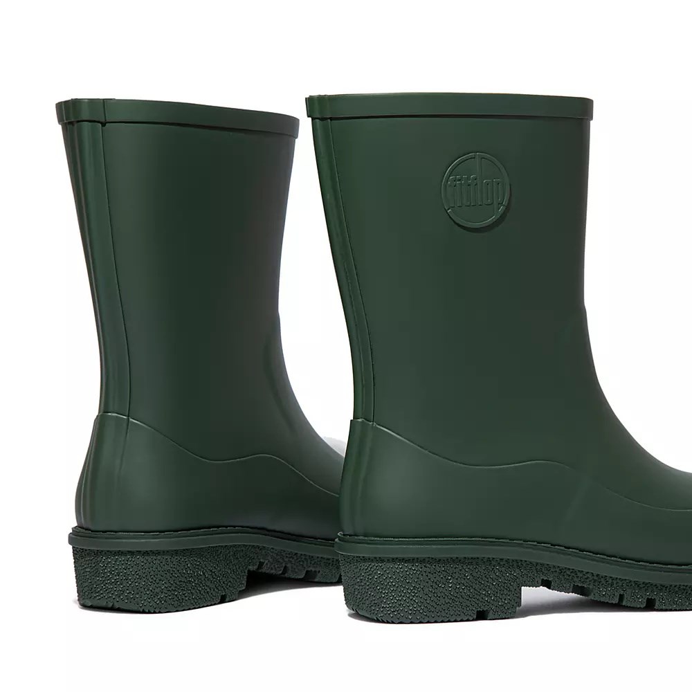 Fitflop WONDERWELLY Women's Rain Boots Dark Green | ZA-L-7234